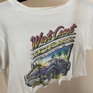 brandy melville graphic crop top